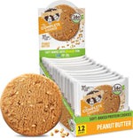 Lenny & Larry's Protein Cookies, Peanut Butter Chocolate Chip, 16g Plant Protein, 10g Fiber, Soft-Baked, Vegan, Non-GMO, 4oz, Pack of 12