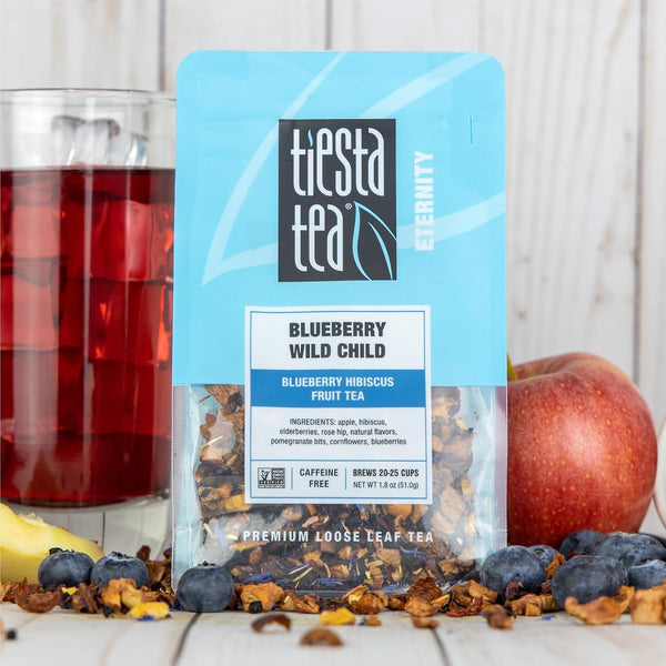 Tiesta Tea Blueberry Wild Child Loose Leaf Herbal Tea 1.8 Ounce Resealable Pouch