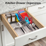 7-Piece Drawer Organizer Set with Non-Slip Pads for Desk, Kitchen, and Bedroom Drawers