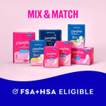 carefree maxi overnight pads with wings 28ct feminine care protection