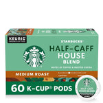 Starbucks K-Cup Coffee Pods, Medium Roast, 60 Count, Half-Caff House Blend