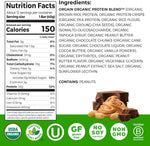 Orgain organic vegan protein bars, 10g plant based protein, peanut butter chocolate chunk, gluten free, non-gmo, 1.41 oz, pack of 12
