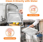 Air Fryer Basket Tray Replacement for Cuisinart TOA-60 TOA-65 TOA-70 Toaster Air Fryer Convection Oven, 12.4 * 11'' Mesh Air Fryer Steel Basket Wire Rack Accessories Parts, Dishwasher Safe