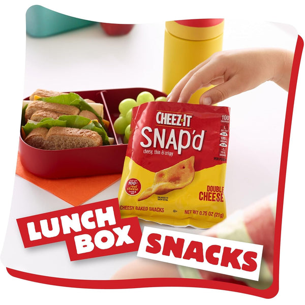 Cheez-It Snap'd Cheese Cracker Chips, Thin Crisps, 9oz Box (12 Pouches)