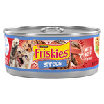 Purina Friskies Shreds with beef in gravy wet cat food, pack of 24, 5.5 oz cans
