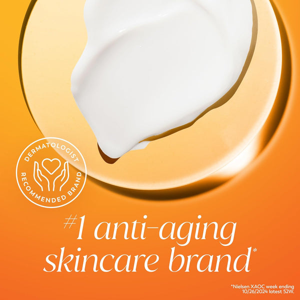 olay vitamin c max face moisturizer for women, hydrating and brightening cream with niacinamide, peptides, 1.7 oz