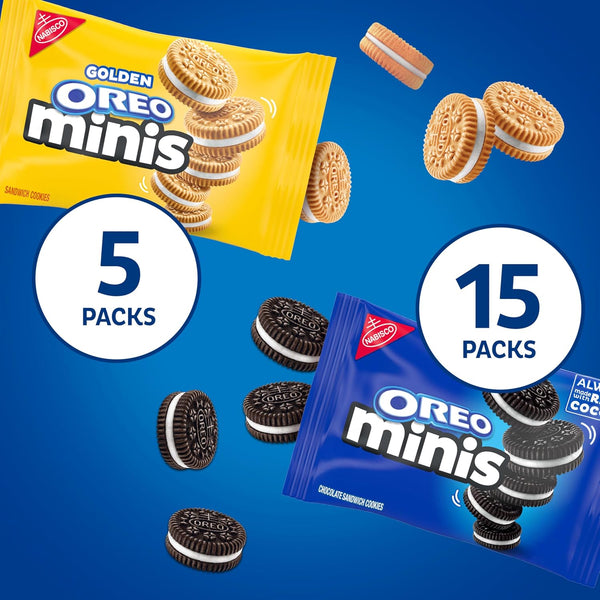 Oreo Mini Mix Sandwich Cookies Variety Pack with 20 Snack Packs