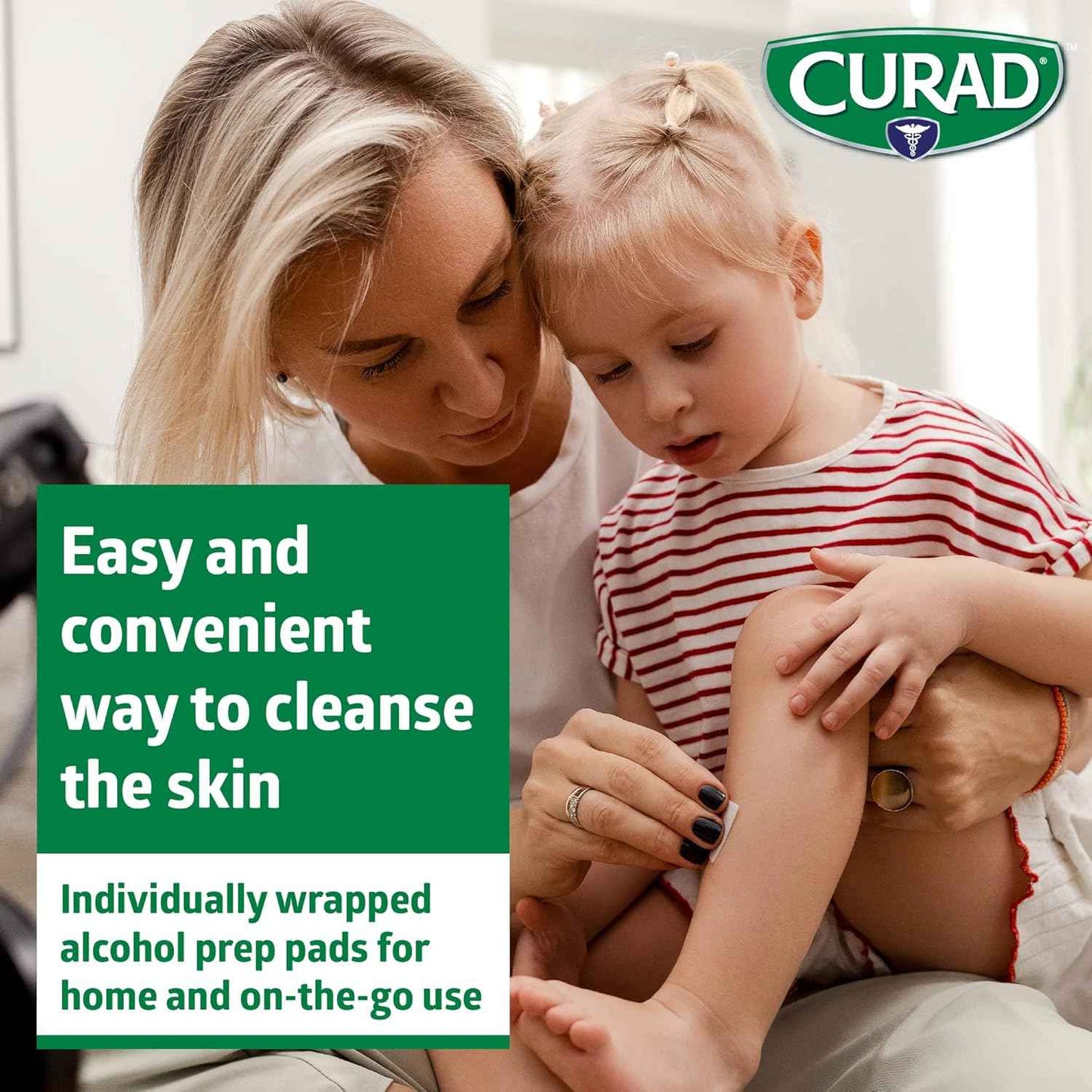 CURAD Alcohol Prep Pads (Pack of 4 Boxes) | 400 Pieces of Medium Isopropyl Wipes Individually Wrapped | First Aid Swabs for Cuts & Scrapes | Medical Pads for General Cleansing