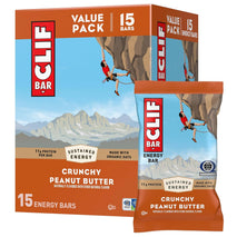 Crunchy Peanut Butter Energy Protein Bars - Made with Organic Oats, Non-GMO - 15 Pack