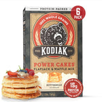 Kodiak Cakes protein pancake power cakes in buttermilk flavor, 20 oz, pack of 6 non-gmo baking mixes for flapjacks and waffles
