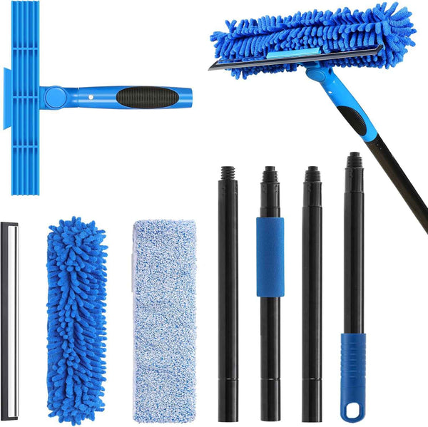 vitever professional 69'' window cleaner tool with extension pole and rotating head for easy window cleaning