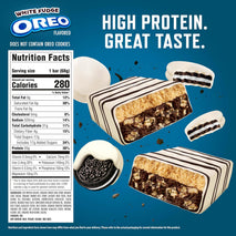 CLIF BUILDERS White Fudge OREO-Flavored Plant Based Protein Bars, 12 Pack, 2.4 oz each