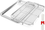 Air Fryer Basket for Oven, OPENICE 15.3" x 11.0" Large Air Fryer Tray and Pan with 30PCS Parchment Papers, Stainless Steel Oven Air Fryer Basket and Tray for Baking Grilling