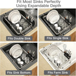 Stainless Steel Expandable Dish Drying Rack for Small Kitchen Counters