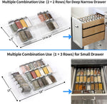 Clear Acrylic Spice Drawer Organizer for Kitchen