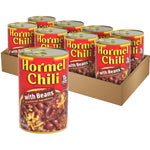 Hormel Chili With Beans - 15 Oz (8 Pack), Classic Beef, Gluten Free, No Artificial Ingredients
