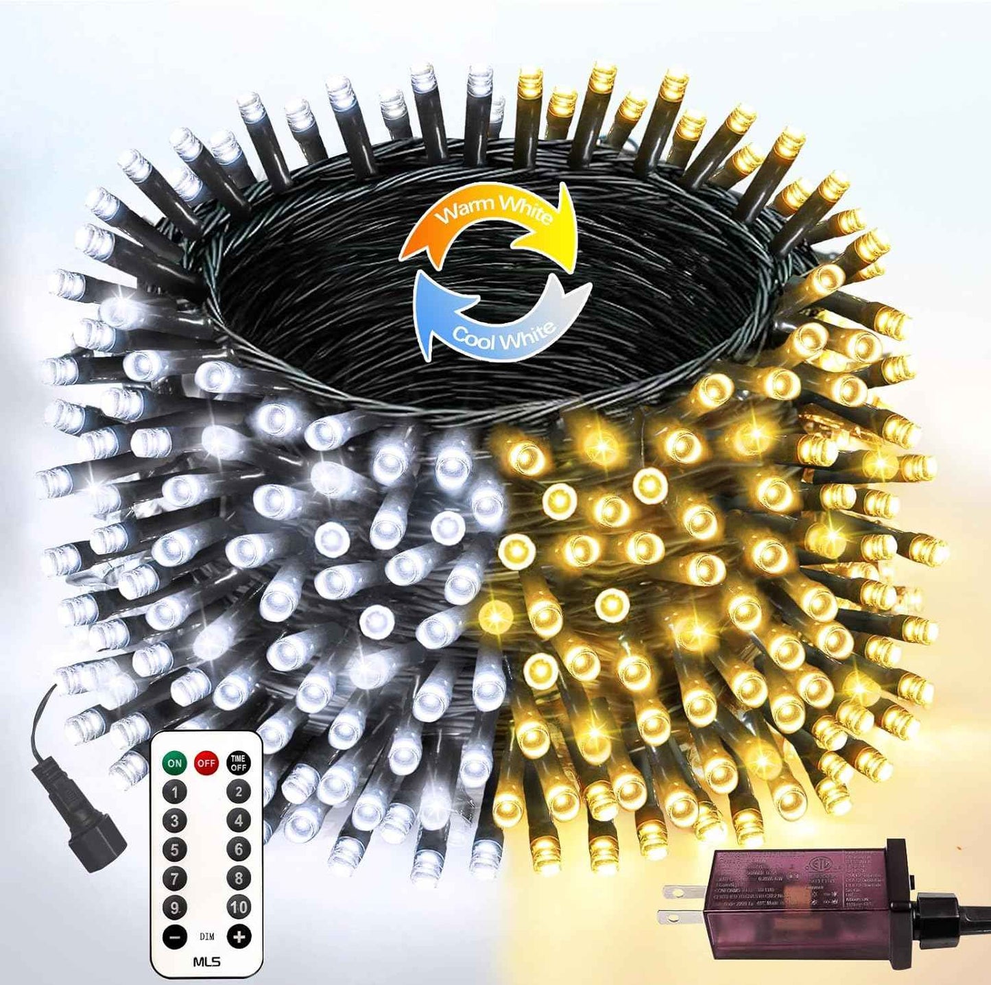 Upgraded 75.8 FT 200 LED Christmas String Lights Outdoor/Indoor, Timer & Memory Function & 8 Modes, Extendable Green Wire Waterproof Fairy String Lights for Xmas Tree Holiday Party Garden (Warm White)