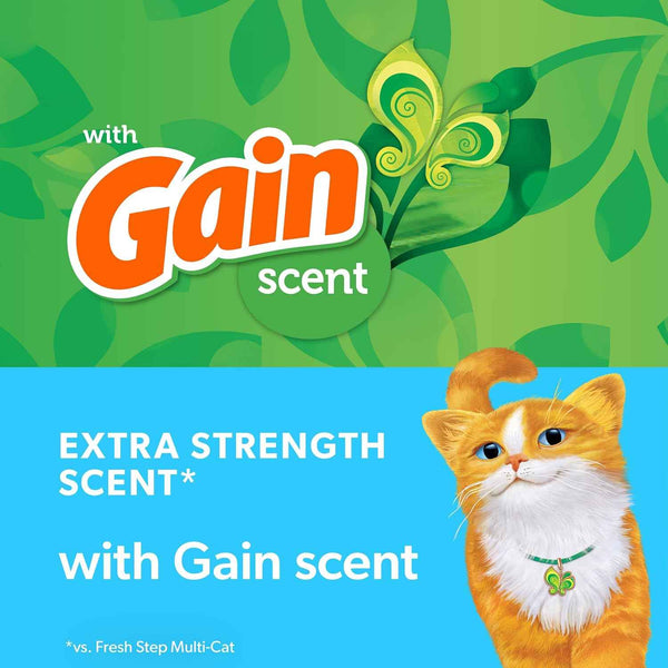 Fresh Step Advanced Clumping Litter with Febreze and Gain Scent, 37 lbs, 2 x 18.5 lb Box, Odor Control