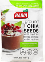 Badia Ground Chia Seeds, 16 oz – Superfood for Smoothies, Baking & Cooking – Source of Fiber, Omega-3 & Protein