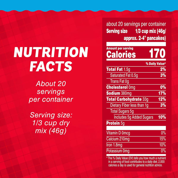 Mrs. Butterworth's Buttermilk Pancake and Waffle Mix, 32 oz, Complete Breakfast Solution, Easy to Make