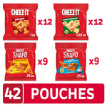 Cheez-It Variety Pack, Baked Snack Crackers, Lunch Snacks, 42 Packs