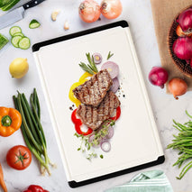 Extra Large Plastic Cutting Board for Kitchen Use, 18 x 12 Inch, Dishwasher Safe