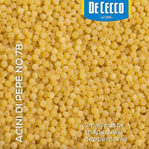 De Cecco Acini Di Pepe No. 78, 16 Oz, authentic Italian pasta, slow dried, semolina and durum wheat, made in Italy