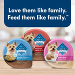blue buffalo delights natural adult small breed wet dog food, variety pack, made with natural ingredients, filet mignon & new york strip recipe