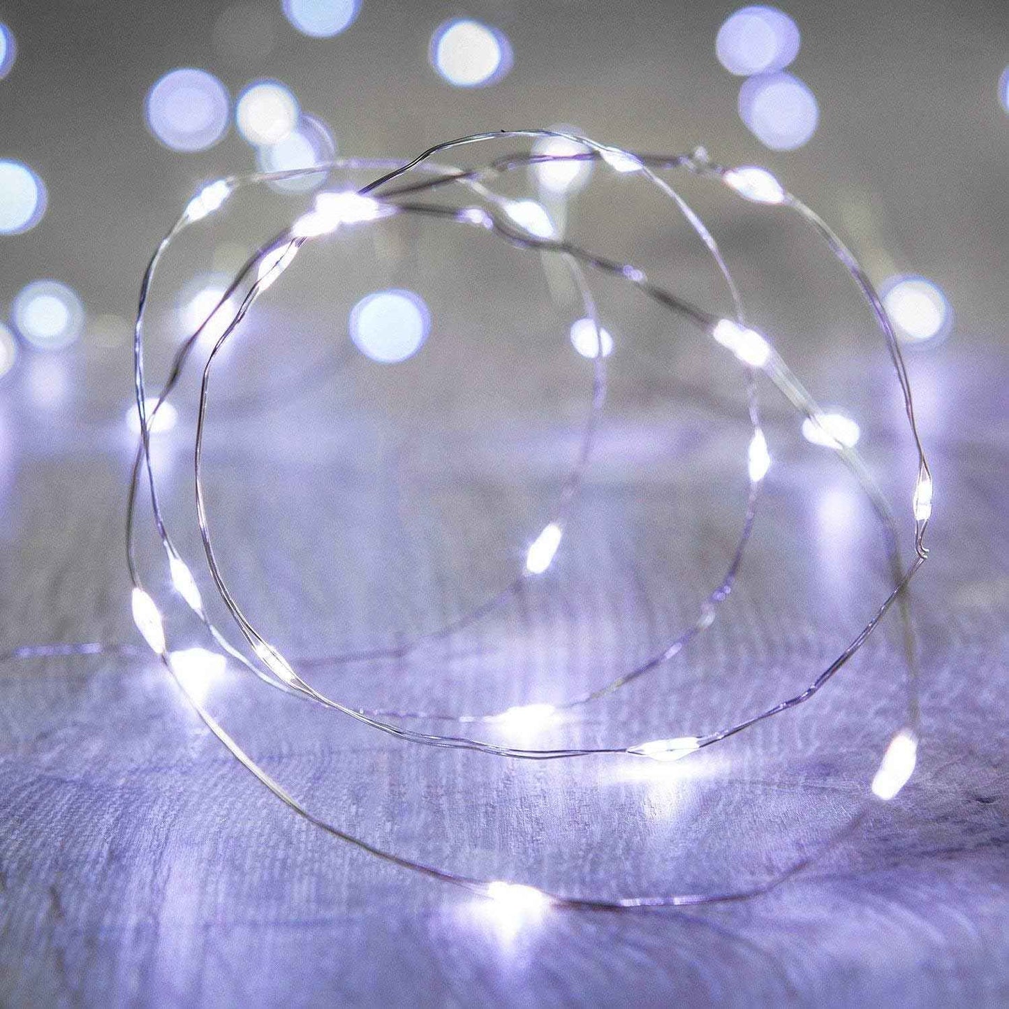 ANJAYLIA LED Fairy String Lights, 10Ft/3M 30leds Firefly String Lights Garden Home Party Wedding Festival Decorations Crafting Battery Operated Lights, Warm White