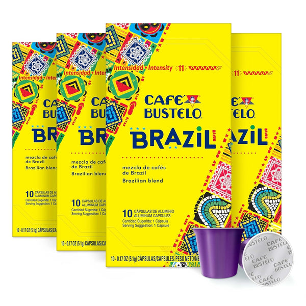 Cafe Bustelo Aluminum Espresso Capsules for Nespresso Original Line Machines