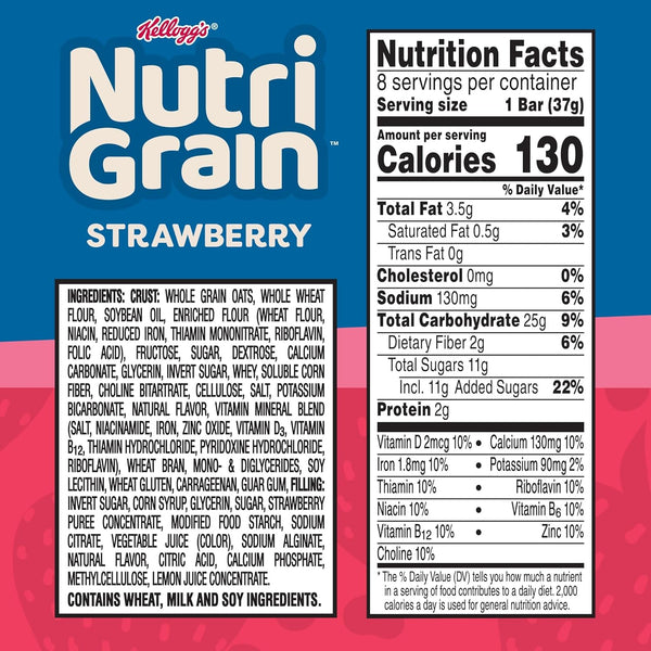 Nutri-Grain Soft Baked Breakfast Bars Variety Pack Whole Grain Snacks