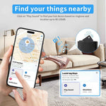 Air Smart Tag (Black) 2 Pack, Smart Tracker Card Compatible with Apple Find My (iOS only), Bluetooth Tracker with Wireless Charging, IP68 Waterproof Finder, Item Finder with Key Ring/Nylon Lanyard.