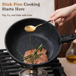 15-Piece Non-Stick Cookware Set with Detachable Handles and Oven Safety