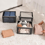 Storage bins with lids for home and office organization