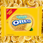 OREO Lemon Creme Sandwich Cookies, Party Size, 8.95 oz packaging