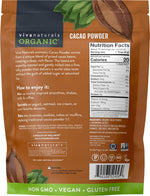 organic unsweetened cacao powder 1 lb rich dark chocolate flavor vegan keto paleo non-gmo gluten-free