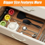 Clear Drawer Organizer Set for Kitchen and Office Storage