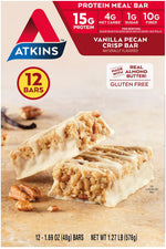 Atkins Peanut Butter Granola High Protein Bar, 12 Count, 16g Protein, 1g Sugar, 4g Net Carb
