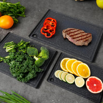 3-piece plastic cutting board set for kitchen use