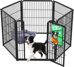 FXW Homeplus Unleashed Indoor Dog Playpen - Stress-Free and Safe Play, Heavy Duty 24 Inch 6 Panels Dog Pen for Puppy and Small Dogs, Black│Patented