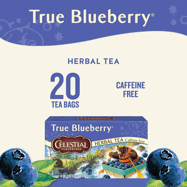 Celestial Seasonings Herb Tea True Blueberry 20 Bag Pack of 2