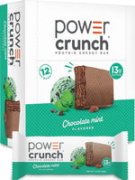 Power Crunch Protein Energy Wafer Bars, Chocolate Mint, 1.4 Ounce, 12 Count