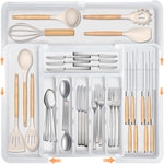 Large Expandable Silverware Organizer for Kitchen Drawers