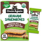 Once Again Peanut Butter Crackers Graham Sandwiches - Gluten Free Graham Crackers with Organic Peanut Butter Filling - Vegan, Organic Snacks for Kids - Lunch Snacks Individually Wrapped, 8 Count