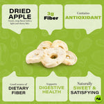 NUT CRAVINGS - Dried Apple Rings Slices, No Sugar Added - Chewy Soft Texture (16oz, 1 LB) Sweet Healthy Snack, Vegan, Kosher, Resealable Bag