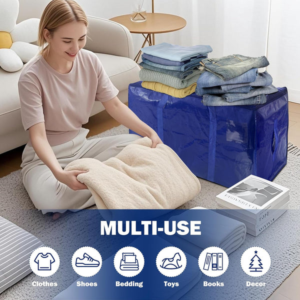 Extra Heavy Duty Large Moving Bags with Strong Zipper & Carrying Handles