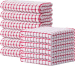 Kitinjoy Cotton 8 Pack Terry Kitchen Dish Cloths, 12 x 12 Inches Super Soft and Absorbent Dish Rags, Quick Drying Dish Towels for Washing Dishes, Mixed Color