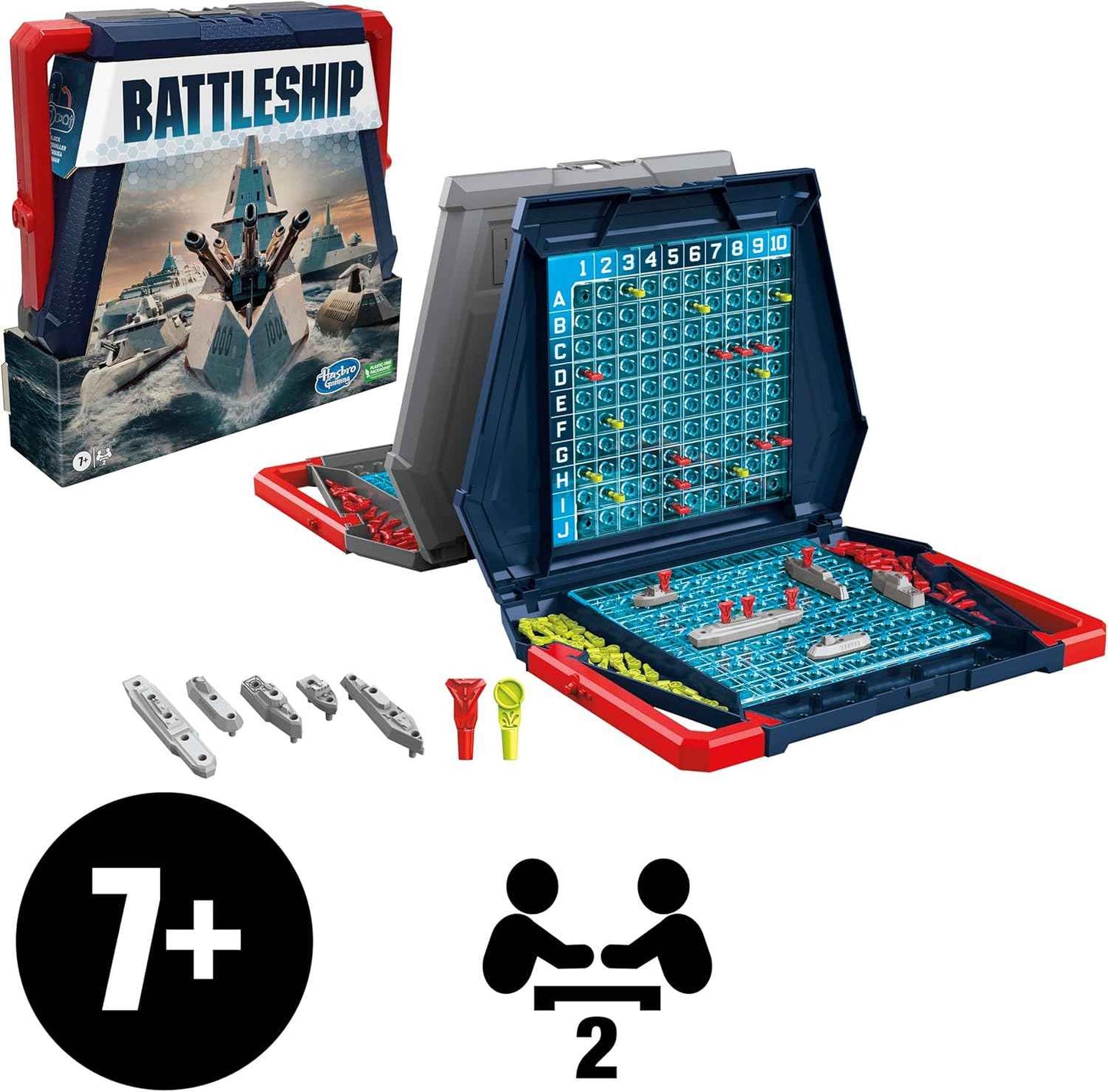 Battleship Classic Board Game, Strategy Game for Kids Ages 7 and Up, Fun for 2 Players