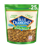 Blue Diamond whole natural raw almonds, 25 oz resealable gluten-free snack bag, pack of 1
