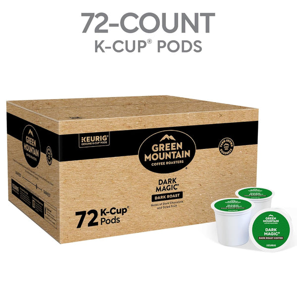 Green Mountain Coffee Roasters Dark Magic Keurig Single-Serve K-Cup Pods, Dark Roast Coffee, 72 Count